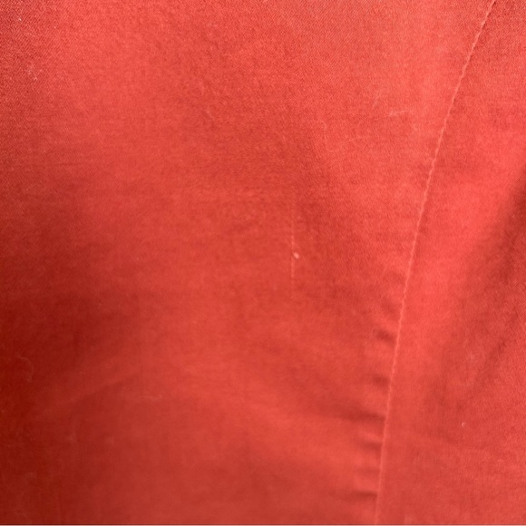 Elle Rust Double Breasted Trench Swing Coat Jacket Contemporary Spring Fall Sz S - Picture 5 of 11